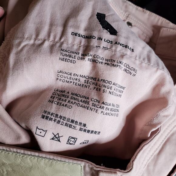 AG Tellis Vintage Pink Modern Slim Jeans Size 36x34 sueded Sateen NWT - Picture 9 of 10